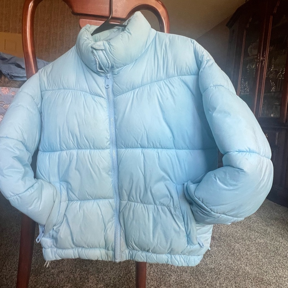 Maurices Sky Blue Kids Puffer Coat
